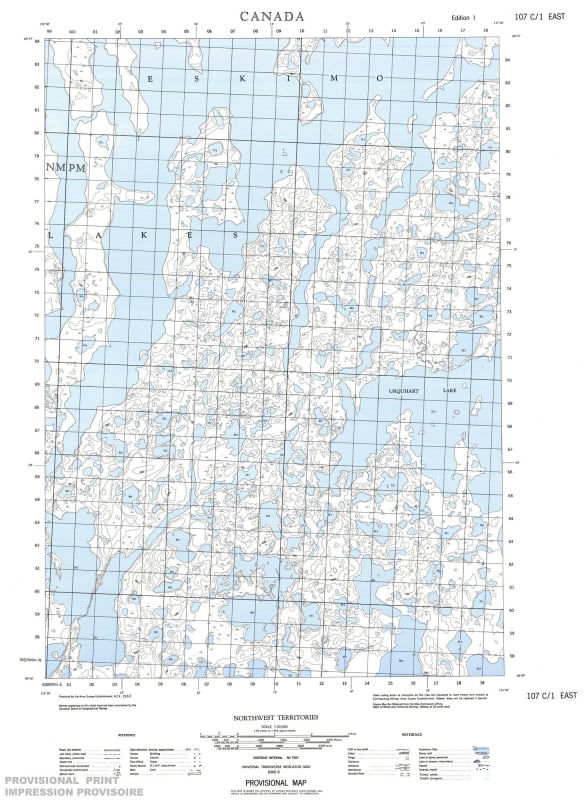 107C01E - URQUHART LAKE - Topographic Map