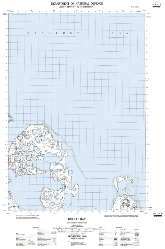 107C10W - KIDLUIT BAY - Topographic Map