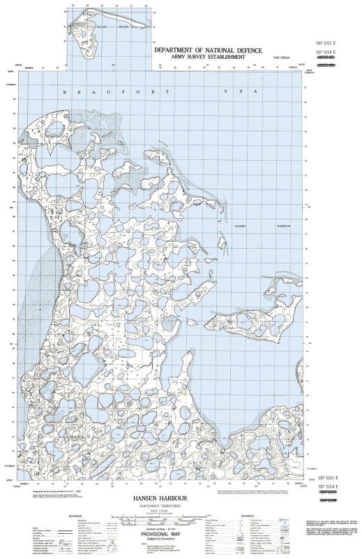 107C11E - HANSEN HARBOUR - Topographic Map