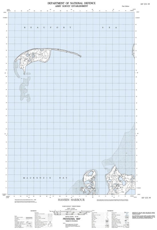 107C11W - HANSEN HARBOUR - Topographic Map