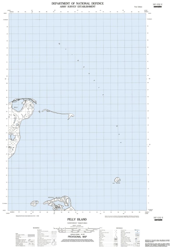 107C12E - PELLY ISLAND - Topographic Map