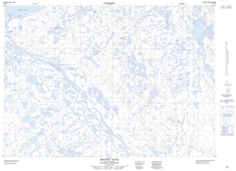 107D09 - MITTEN COVE - Topographic Map