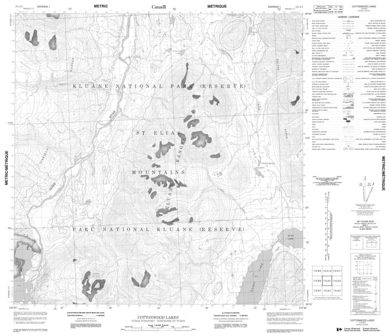 115A05 - COTTONWOOD LAKES - Topographic Map
