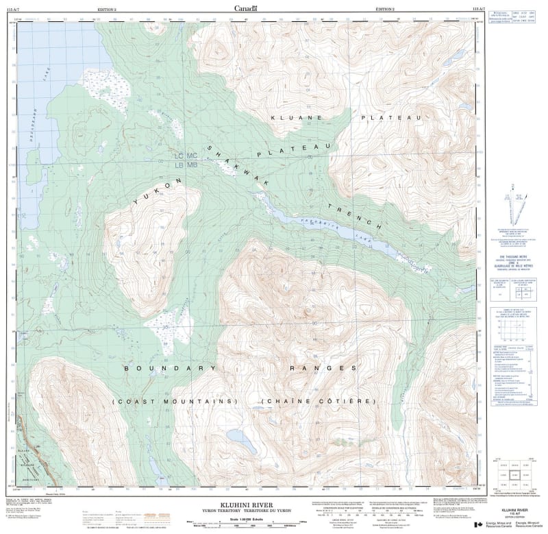115A07 - KLUHINI RIVER - Topographic Map