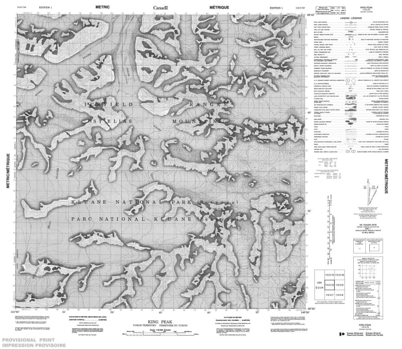 115C10 - KING PEAK - Topographic Map