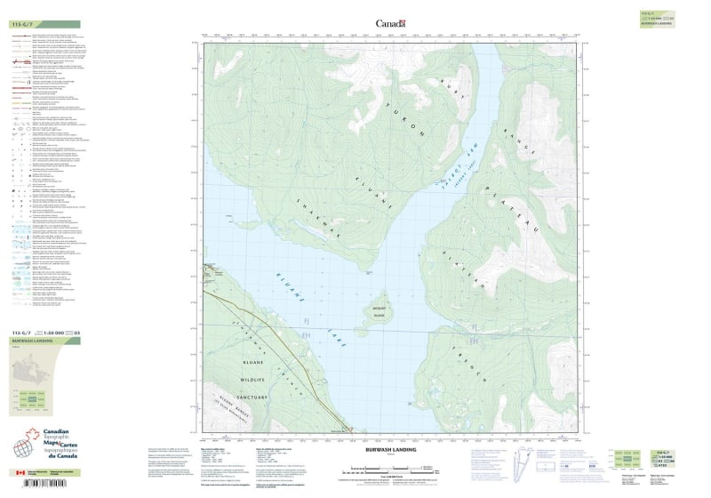 115G07 - BURWASH LANDING - Topographic Map