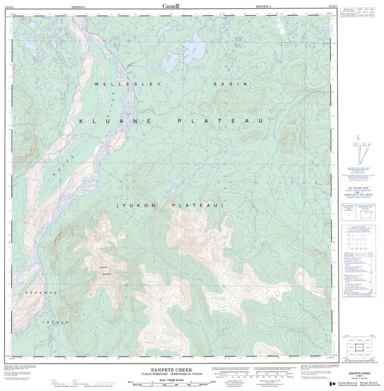 115K01 - SANPETE CREEK - Topographic Map