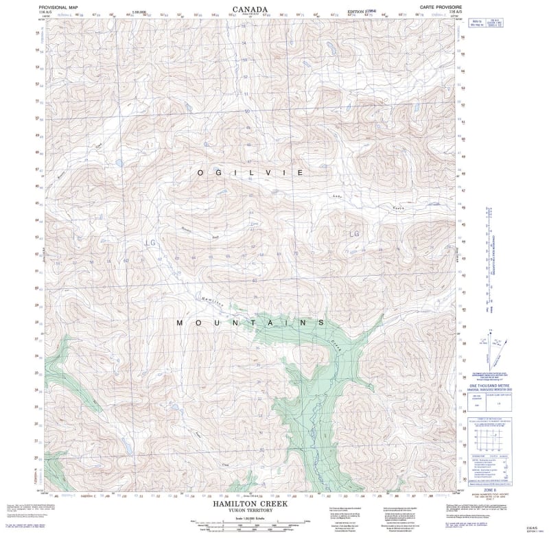 116A05 - HAMILTON CREEK - Topographic Map