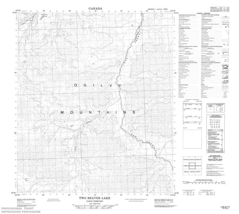 116A11 - TWO BEAVER LAKE - Topographic Map