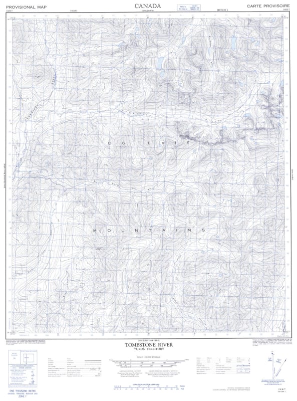 116B07 - TOMBSTONE RIVER - Topographic Map
