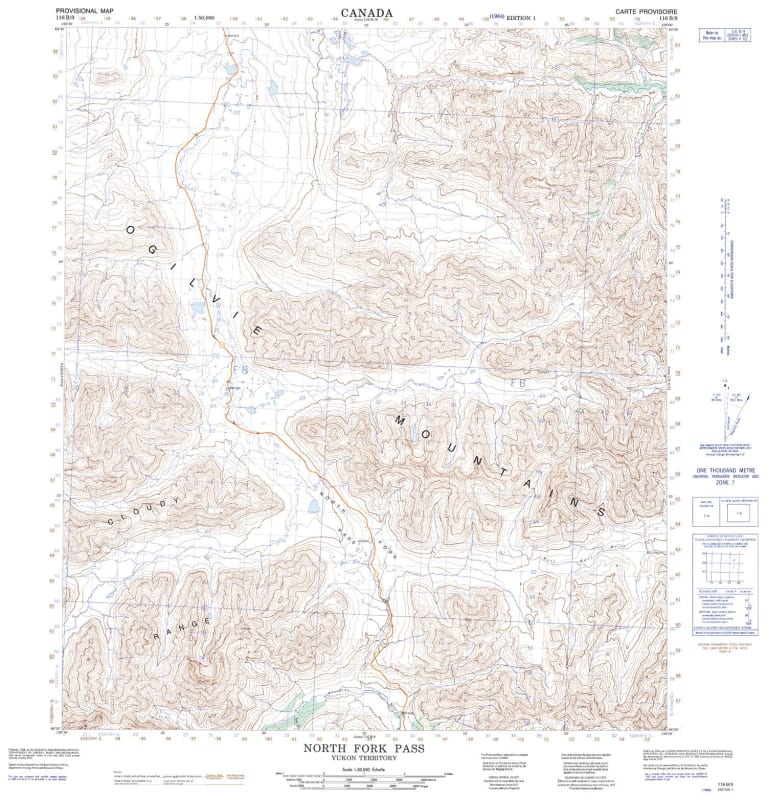 116B09 - NORTH FORK PASS - Topographic Map