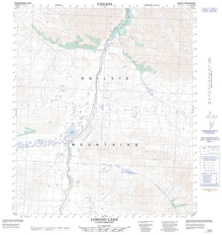 116B16 - LOMOND LAKE - Topographic Map