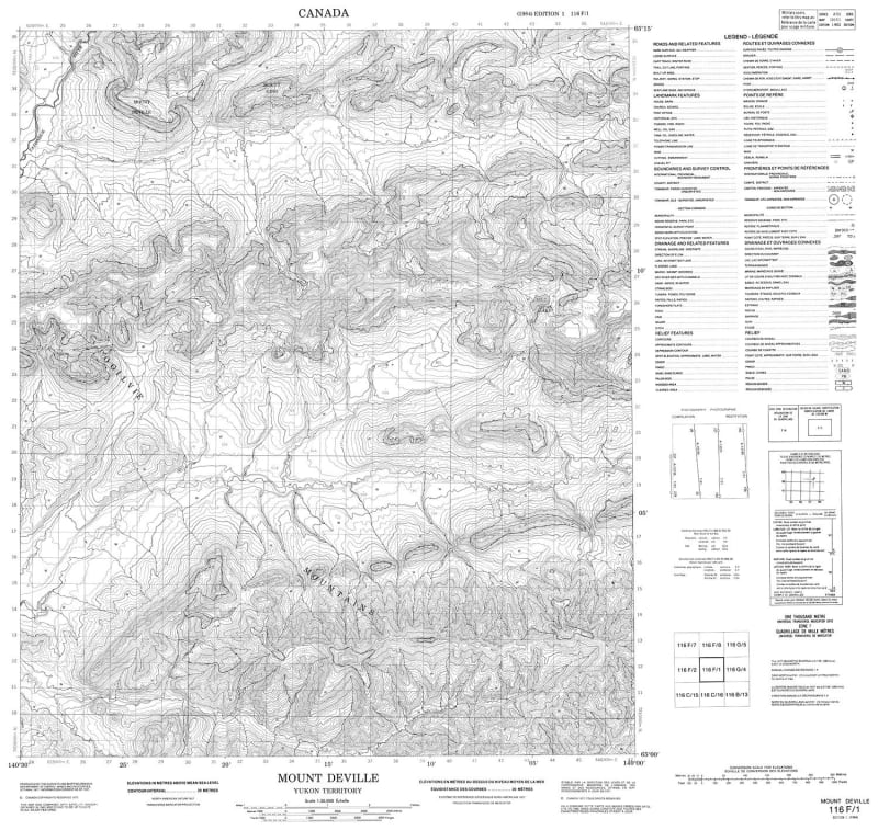 116F01 - MOUNT DEVILLE - Topographic Map