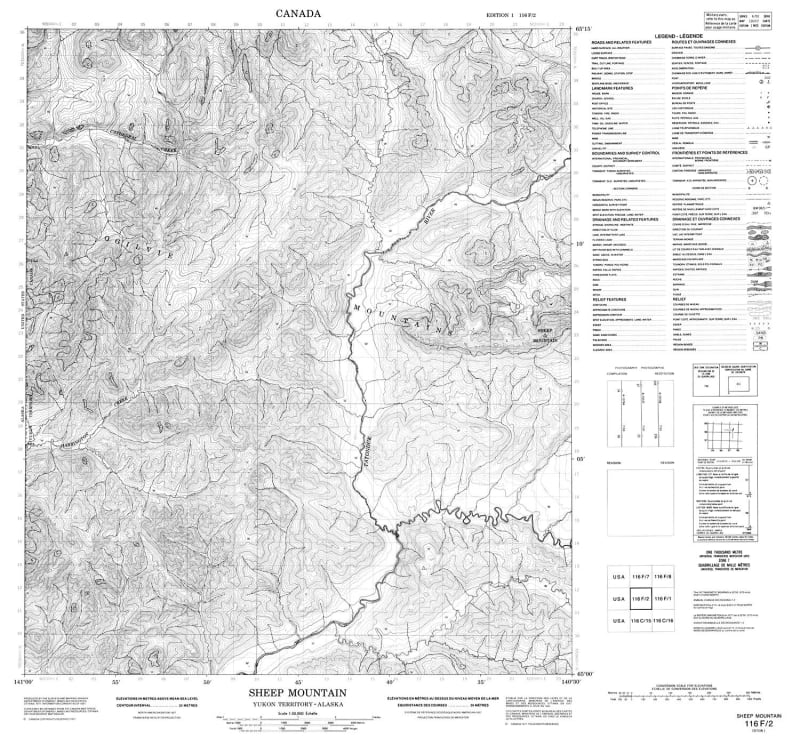 116F02 - SHEEP MOUNTAIN - Topographic Map
