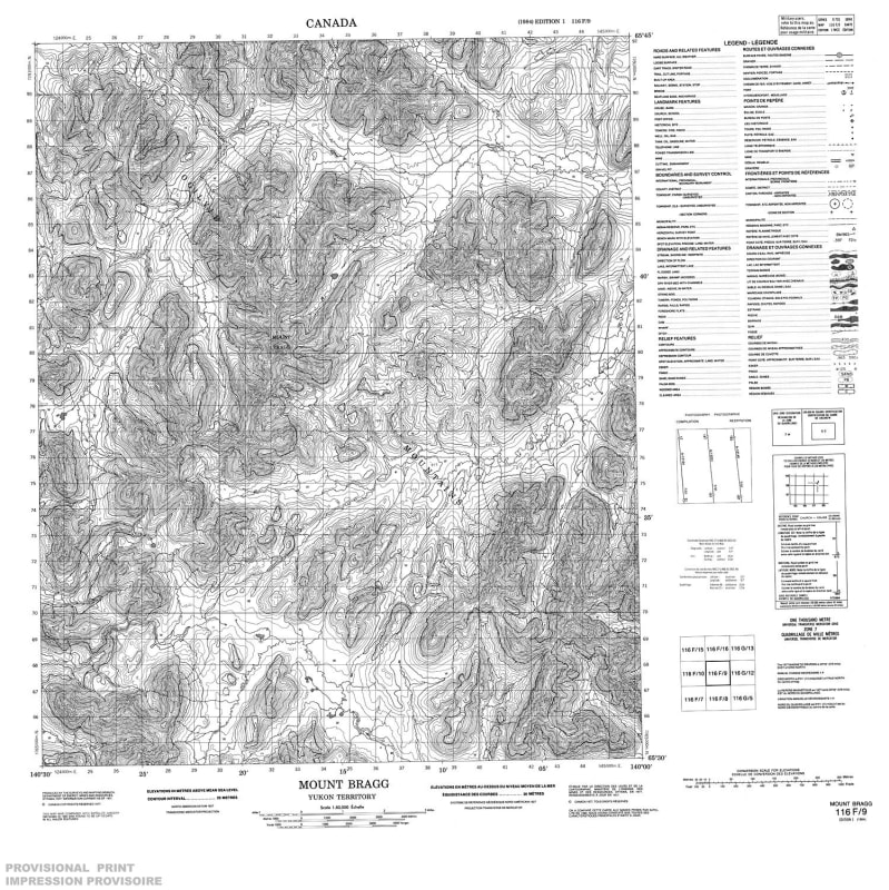 116F09 - MOUNT BRAGG - Topographic Map
