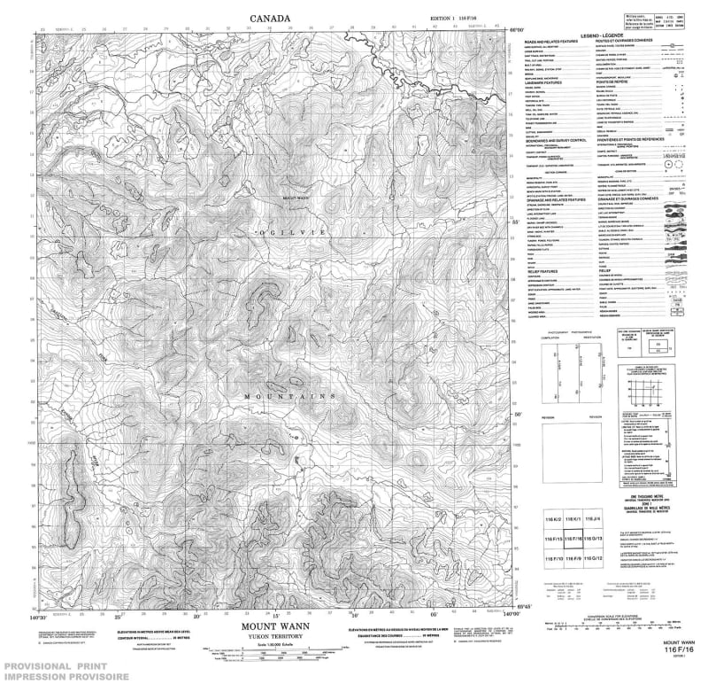 116F16 - MOUNT WANN - Topographic Map