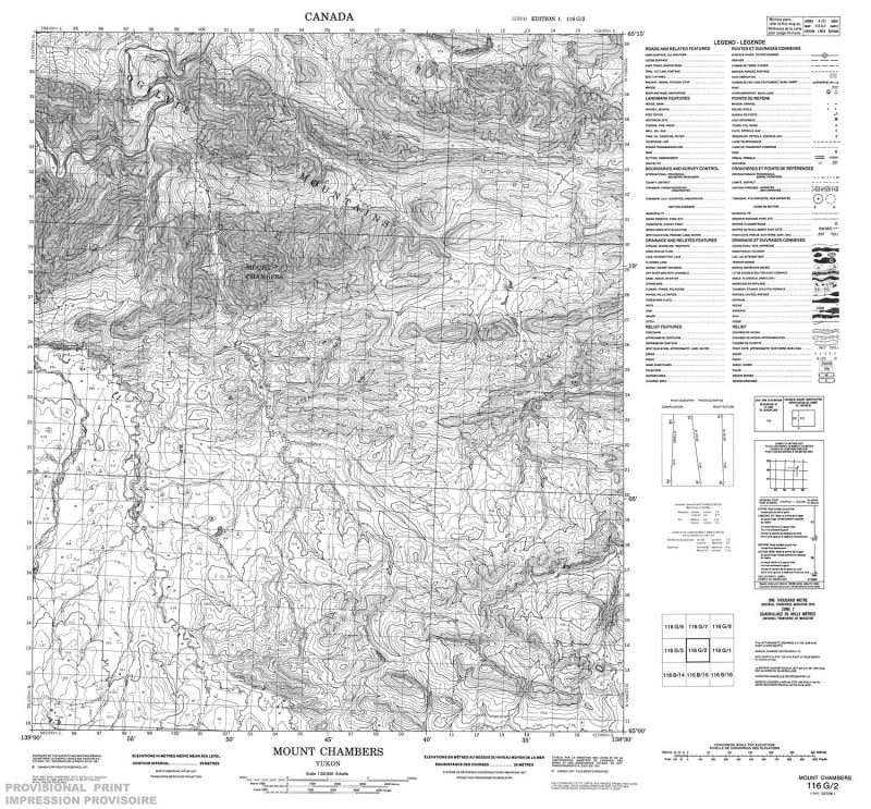 116G02 - MOUNT CHAMBERS - Topographic Map