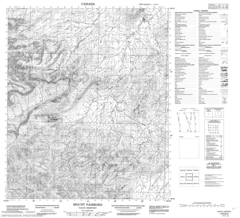 116G04 - MOUNT FAIRBORN - Topographic Map