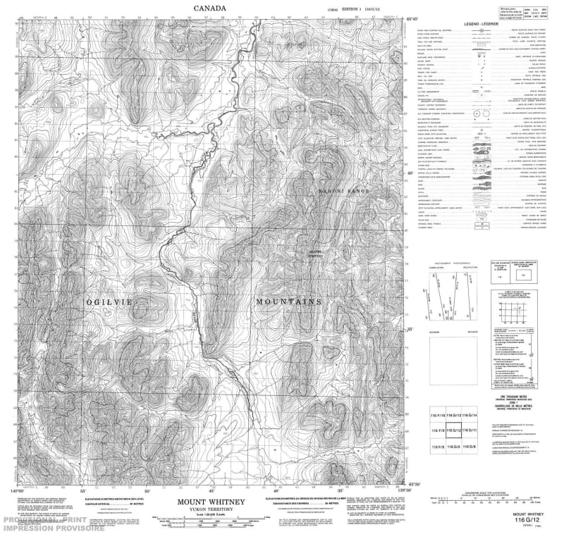 116G12 - MOUNT WHITNEY - Topographic Map