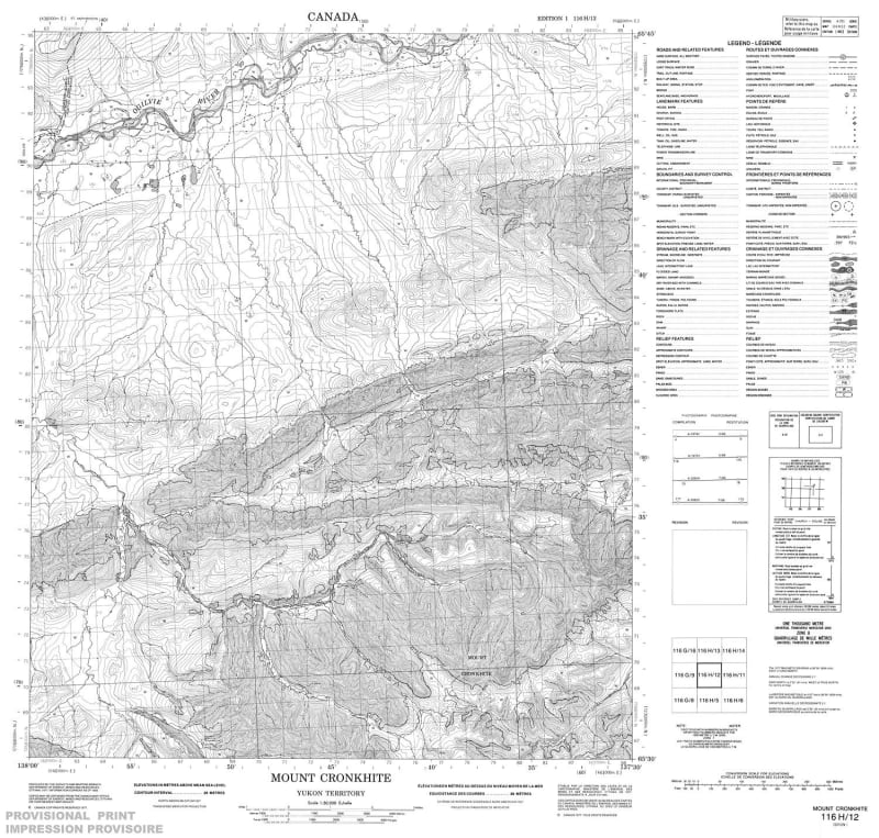 116H12 - MOUNT CRONKHITE - Topographic Map