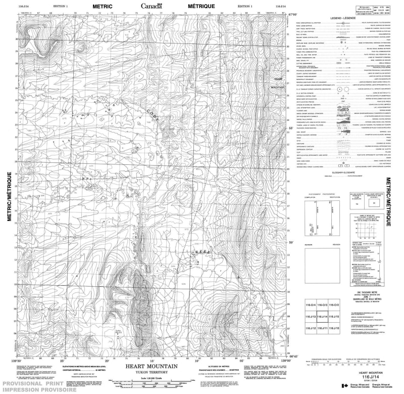 116J14 - HEART MOUNTAIN - Topographic Map