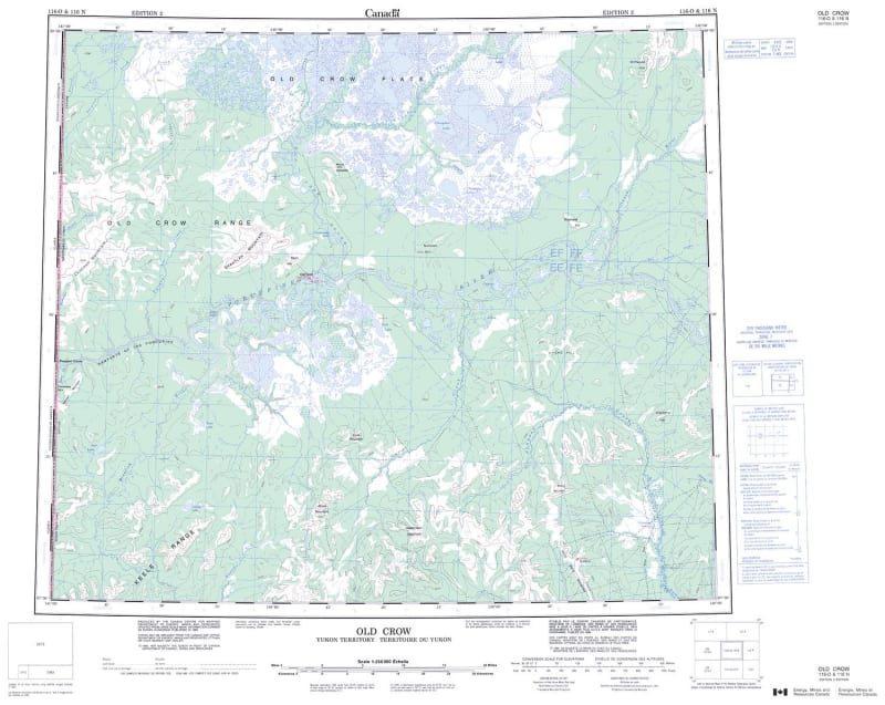 116O - OLD CROW - Topographic Map