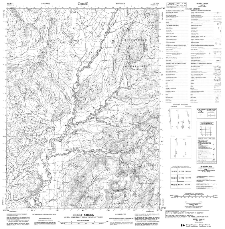 116P12 - BERRY CREEK - Topographic Map