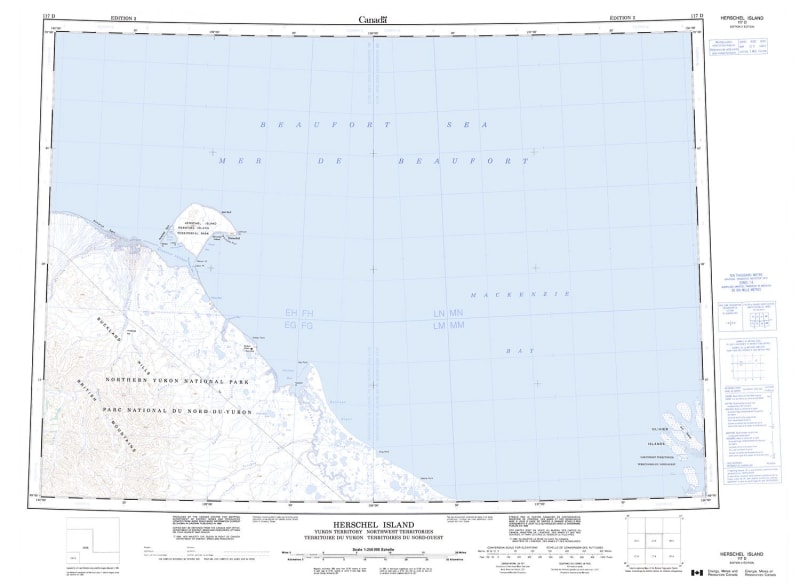 117D - HERSCHEL ISLAND - Topographic Map