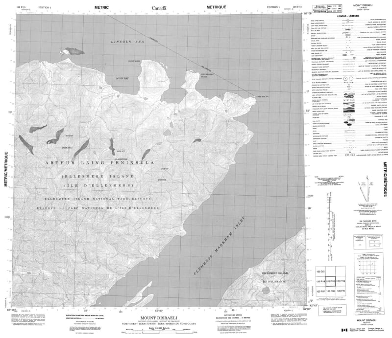120F15 - MOUNT DISRAELI - Topographic Map