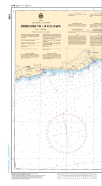 2058 Cobourg to Oshawa Nautical Chart by Canadian Hydrographic Service showing water depths and navigation aids
