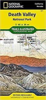 Death Valley National Park Trails Illustrated Map. Places found on this map include Amargosa Desert, Amargosa River, Badwater Basin, Bare Mountain, Black Mountains, Cottonwood Mountains, Death Valley, Eureka Valley, Funeral Mountains, Gold Mountain, Grape