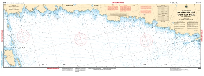 CHS Chart 2266 Michael’s Bay to Great Duck Island hydrographic map Ontario CHS Chart 2266 Michael’s Bay to Great Duck Island hydrographic map Ontario