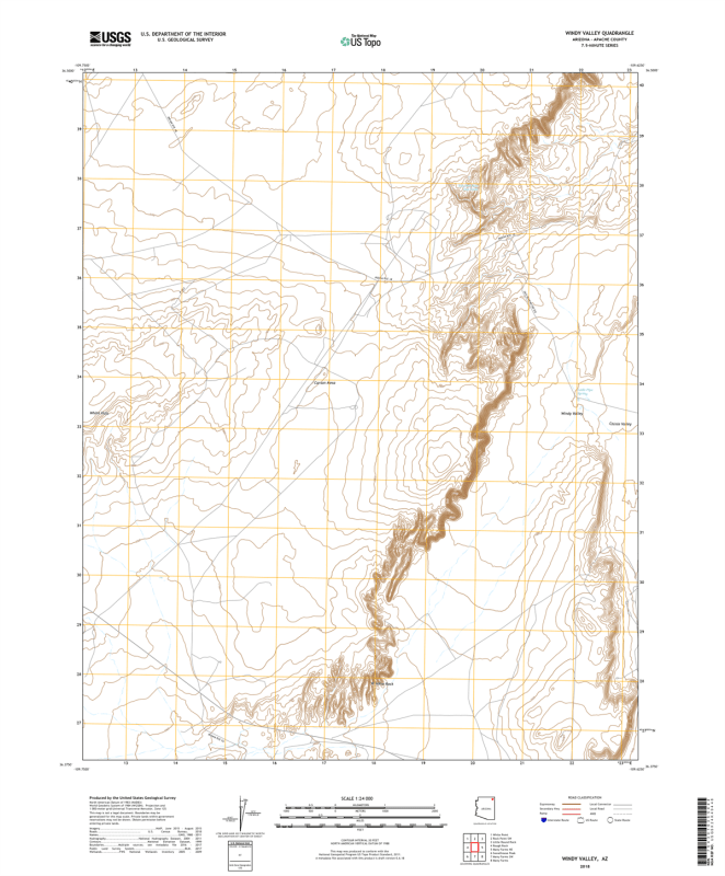Windy Valley Arizona - 24k Topo Map