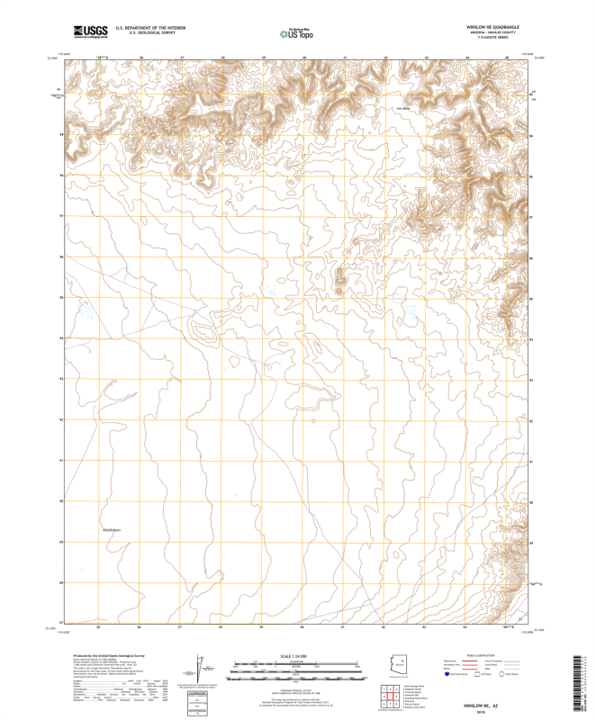 Winslow NE Arizona - 24k Topo Map