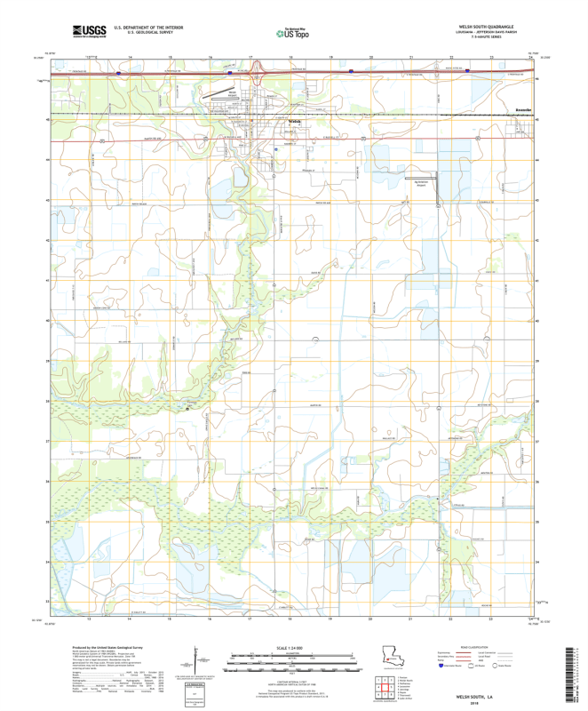 Welsh South Louisiana - 24k Topo Map