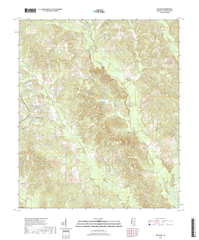 Decatur Mississippi - 24k Topo Map