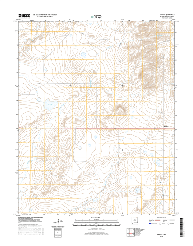 Abbott New Mexico - 24k Topo Map