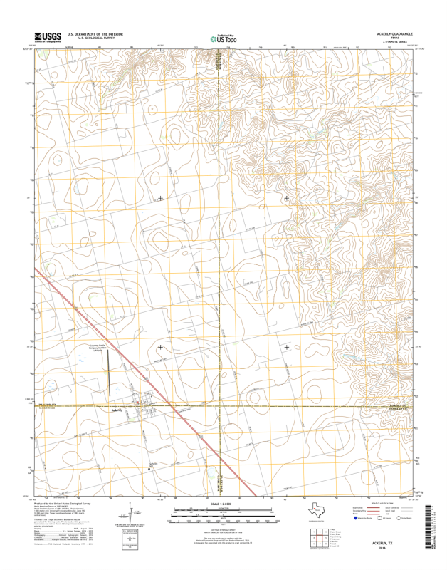 Ackerly Texas - 24k Topo Map
