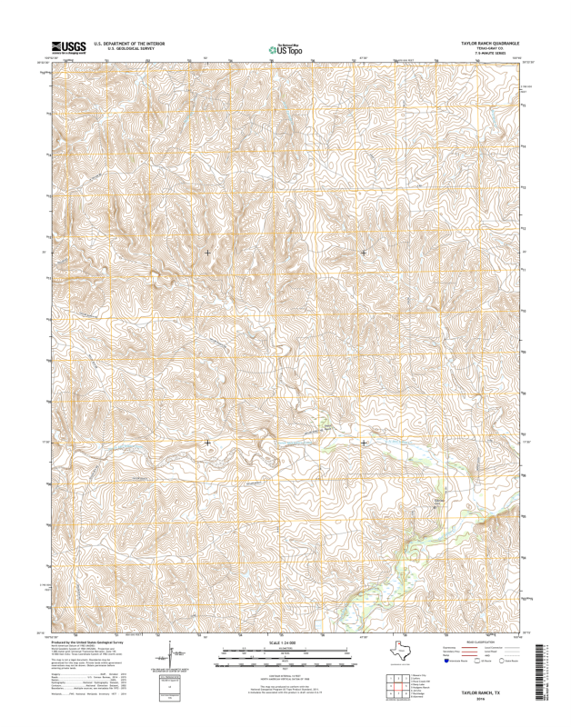 Taylor Ranch Texas - 24k Topo Map