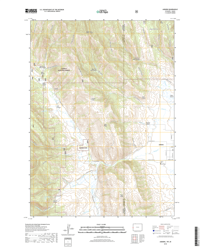 Auburn Wyoming Idaho 24k Topo - 24k60473 2