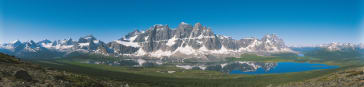 Tonquin Valley Jasper National Park Panorama Poster - A labeled mountain identification guide featuring the Ramparts range and Amethyst Lake. Tonquin Valley Jasper National Park Panorama Poster - A labeled mountain identification guide featuring the Ramparts range and Amethyst Lake.
