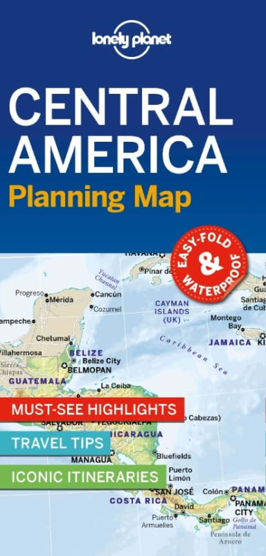 Lonely Planet Central America Planning Map featuring a protective slipcase, easy-fold design, and expert travel itineraries. Lonely Planet Central America Planning Map featuring a protective slipcase, easy-fold design, and expert travel itineraries.