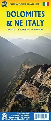 The definitive travel map for the Dolomites and Northern Italy. Features color-coded elevation, detailed hiking trails (including Alta Vias), scenic roads, and mountain passes across Trentino, Veneto, and South Tyrol. Plan your road trip or trek today!