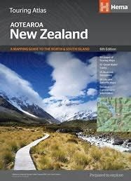 Hema New Zealand Touring Atlas featuring updated road maps of the North and South Islands in a portable travel format. Hema New Zealand Touring Atlas featuring updated road maps of the North and South Islands in a portable travel format.