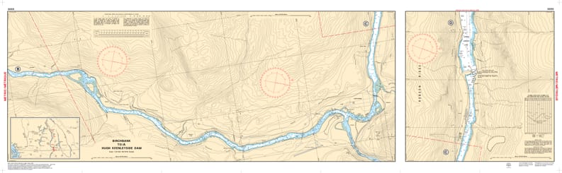 Navigate the Upper Columbia River safely with CHS Chart 3055. Official 2026 2-sheet set featuring high-resolution depth data for Waneta to Hugh Keenleyside Dam. Navigate the Upper Columbia River safely with CHS Chart 3055. Official 2026 2-sheet set featuring high-resolution depth data for Waneta to Hugh Keenleyside Dam.