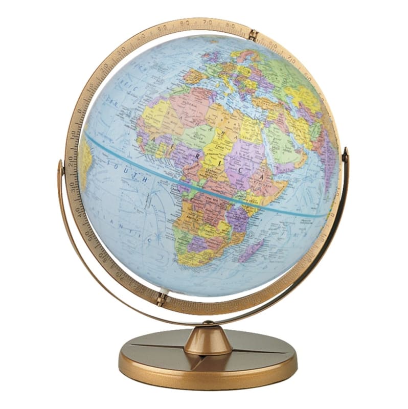 Découvrez le globe MacKie de Replogle en français. Un globe de 30 cm de diamètre alliant une cartographie de style antique à un socle métallique moderne. Parfait pour le bureau ou la maison. Découvrez le globe MacKie de Replogle en français. Un globe de 30 cm de diamètre alliant une cartographie de style antique à un socle métallique moderne. Parfait pour le bureau ou la maison.
