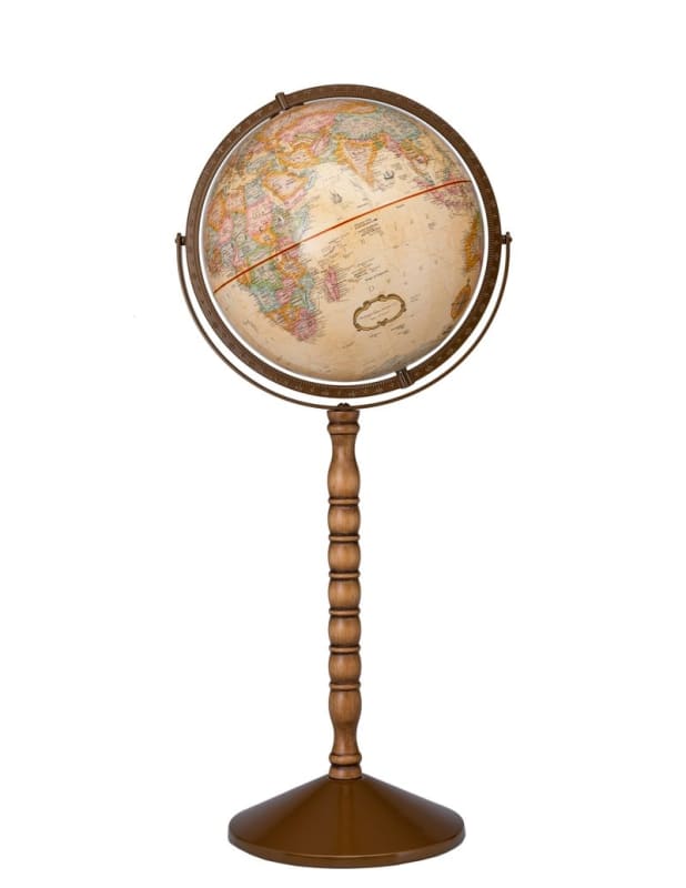Shop the Replogle Treasury 12" (30cm) Antique Ocean Globe. Features raised relief, a metal full meridian, and a unique convertible stand for floor or tabletop use. Shop the Replogle Treasury 12" (30cm) Antique Ocean Globe. Features raised relief, a metal full meridian, and a unique convertible stand for floor or tabletop use.