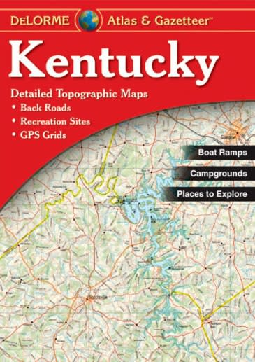 Kentucky Atlas & Gazetteer. With an incredible wealth of detail, DeLormes Atlas & Gazetteer is the perfect companion for exploring the Kentucky outdoors. Extensively indexed, full-color topographic maps provide information on everything from cities and to