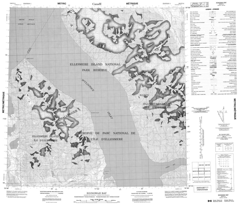 340E14 - EGINGWAH BAY - Topographic Map