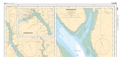 CHS Nautical Chart 4130 showing the Petitcodiac River, Cumberland Basin, and the upper Bay of Fundy with detailed depth soundings. CHS Nautical Chart 4130 showing the Petitcodiac River, Cumberland Basin, and the upper Bay of Fundy with detailed depth soundings.